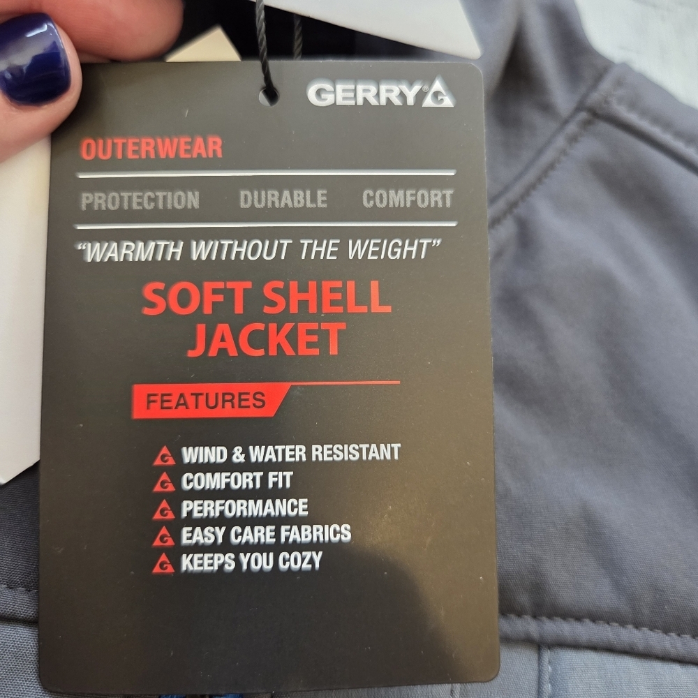 NWT GERRY Boys Falcon Softshell Jacket Gray Iron Blue XXS (2/3) - Picture 4 of 13